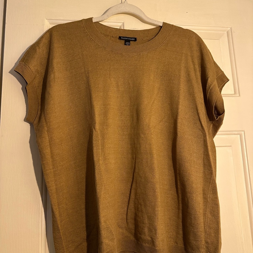 Eileen Fisher Tan Knit Sweater